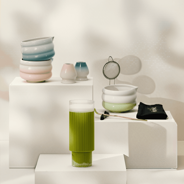Premium Matcha Wave Tea Set - Matcha Moss