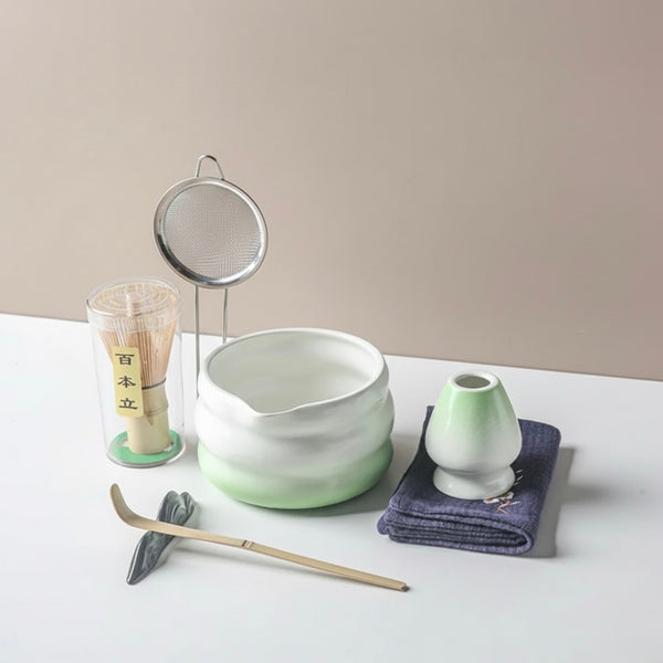 Premium Matcha Wave Tea Set - Matcha Moss