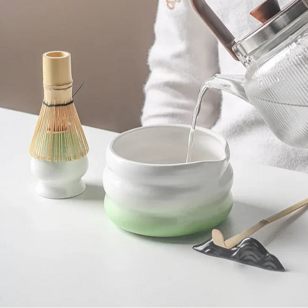 Premium Matcha Wave Tea Set - Sakura Pink