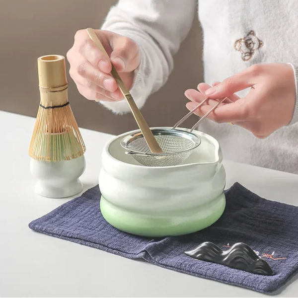 Premium Matcha Wave Tea Set - Matcha Moss