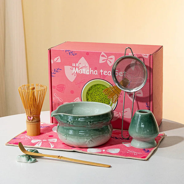 Premium Matcha Ceramic Set - Multiple Colors