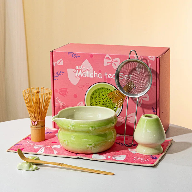 Premium Matcha Ceramic Set - Multiple Colors