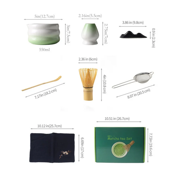 Premium Matcha Wave Tea Set - Asagi Blue